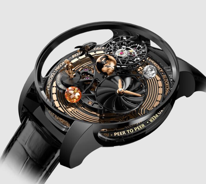 Jacob & Co Replica watch Astronomia Solar Bitcoin Tourbillon AS310.21.AB.AA.A